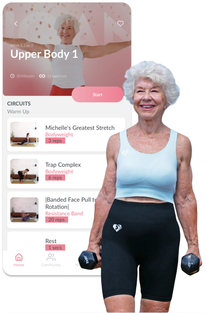 Train With Joan workout screen
